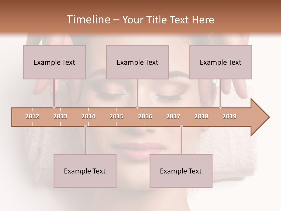 Female Lips Massaging PowerPoint Template