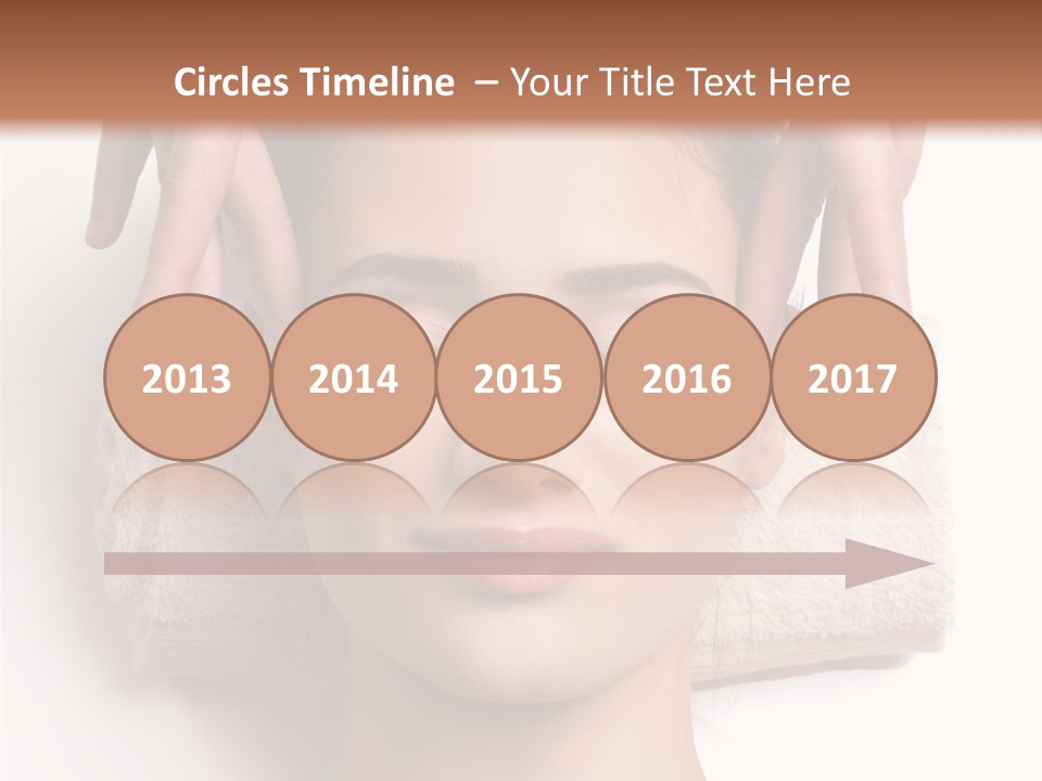 Female Lips Massaging PowerPoint Template