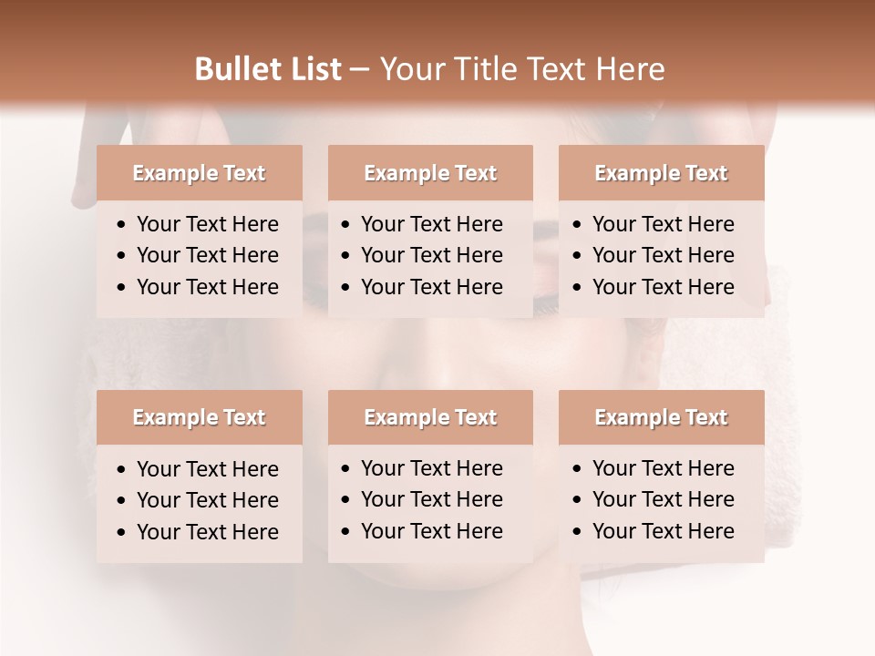 Female Lips Massaging PowerPoint Template