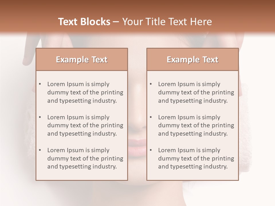 Female Lips Massaging PowerPoint Template
