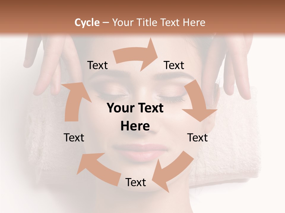 Female Lips Massaging PowerPoint Template