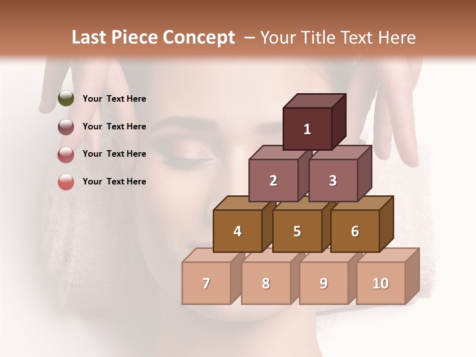 Female Lips Massaging PowerPoint Template
