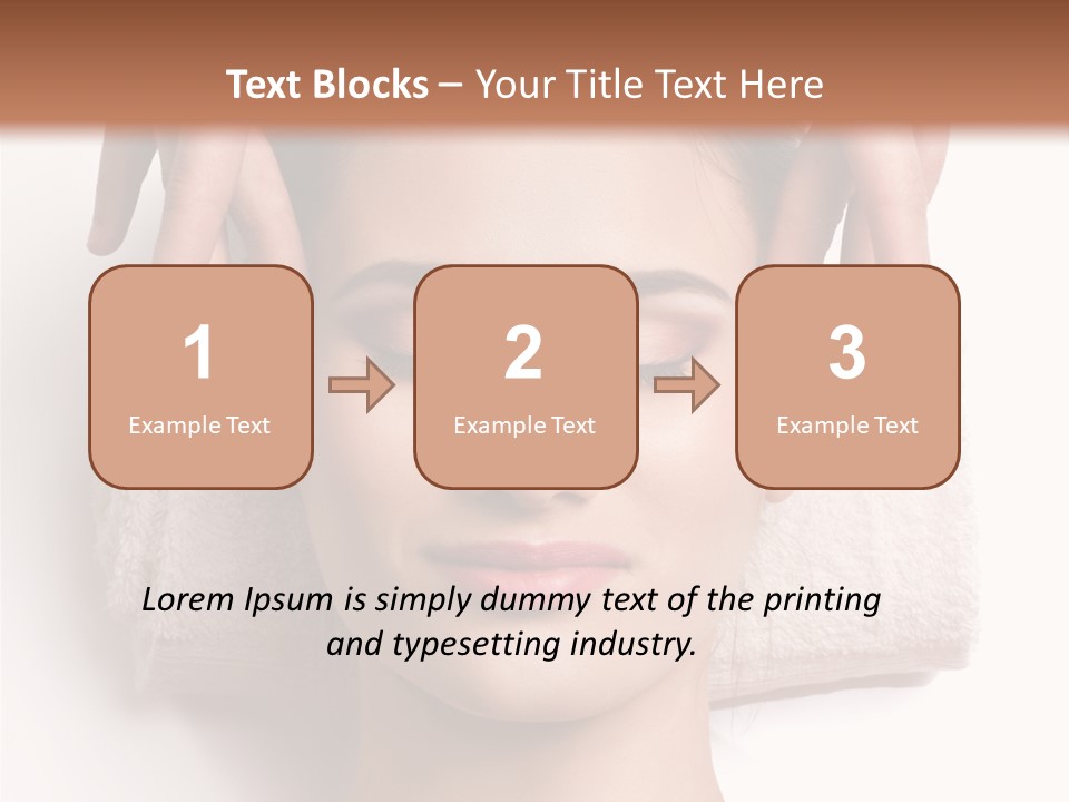 Female Lips Massaging PowerPoint Template