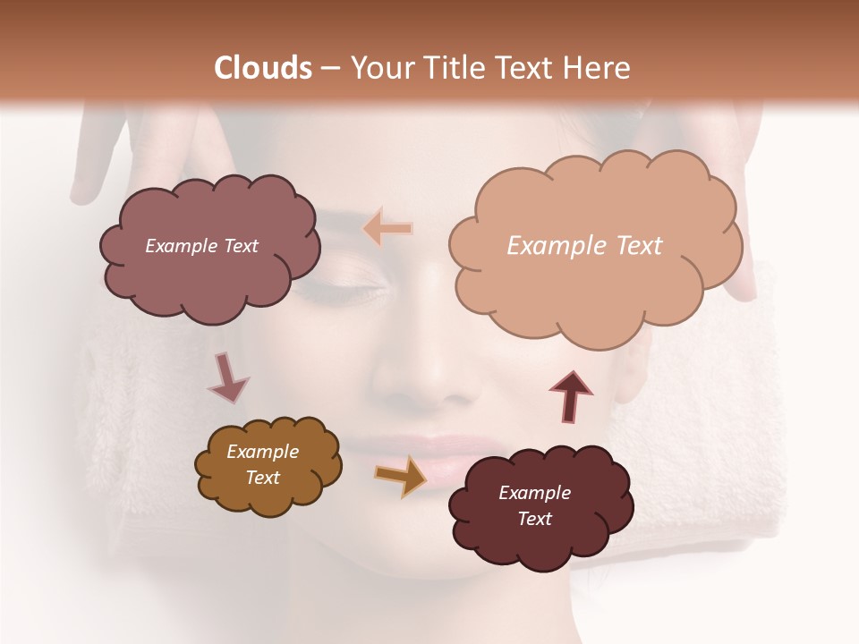 Female Lips Massaging PowerPoint Template