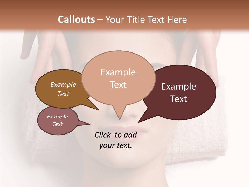 Female Lips Massaging PowerPoint Template