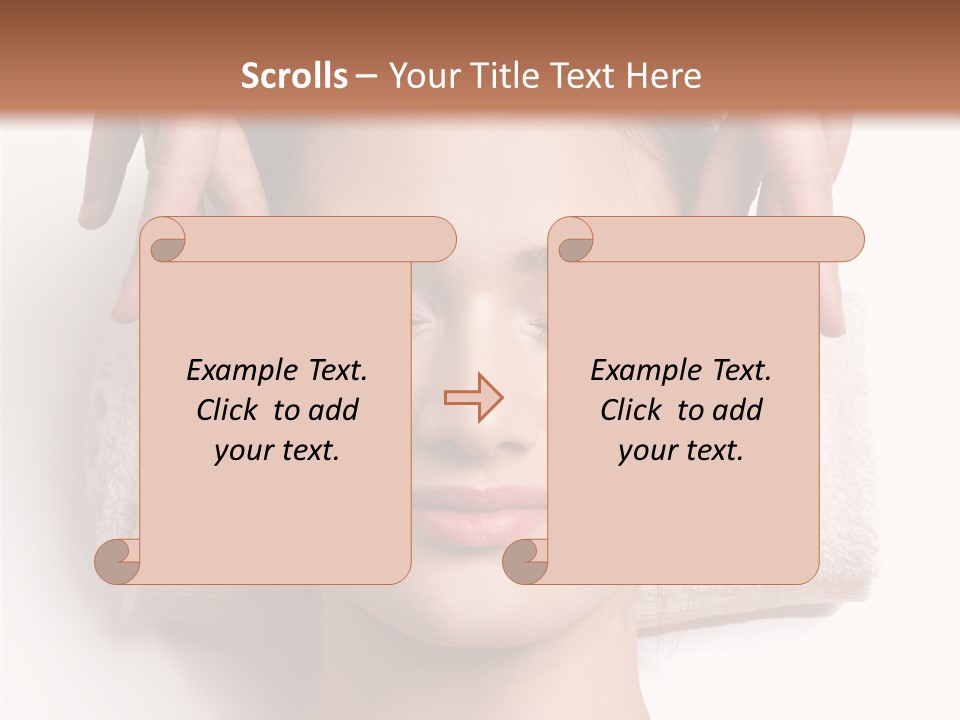 Female Lips Massaging PowerPoint Template