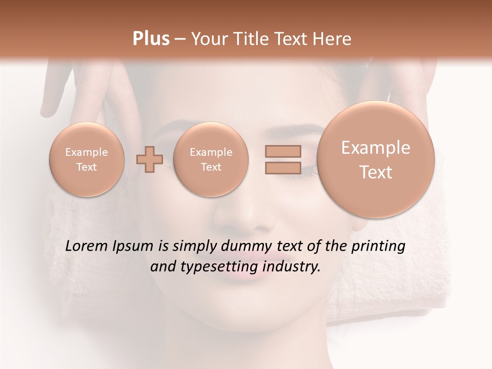 Female Lips Massaging PowerPoint Template
