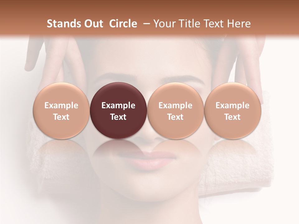 Female Lips Massaging PowerPoint Template