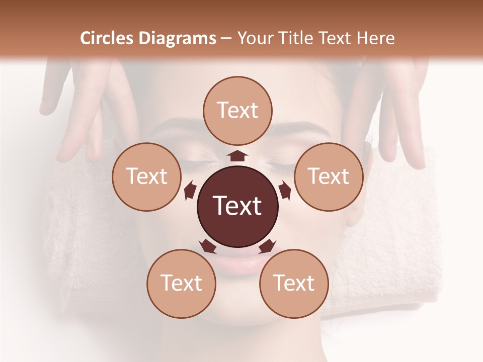 Female Lips Massaging PowerPoint Template