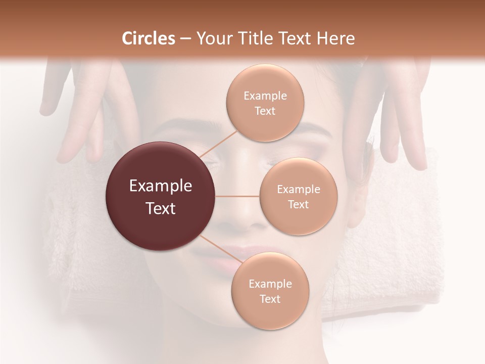 Female Lips Massaging PowerPoint Template