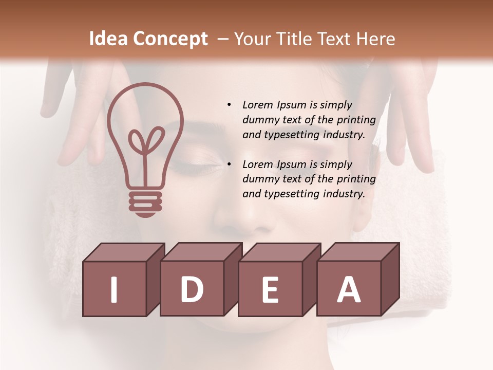 Female Lips Massaging PowerPoint Template