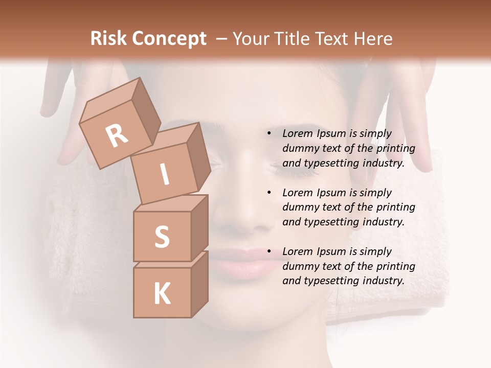 Female Lips Massaging PowerPoint Template