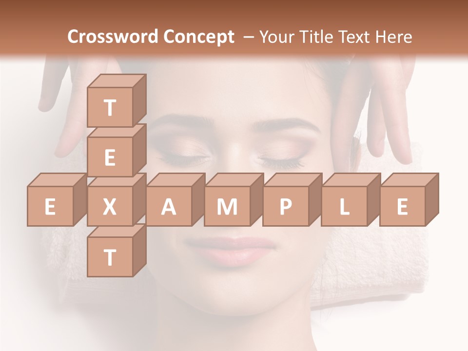 Female Lips Massaging PowerPoint Template