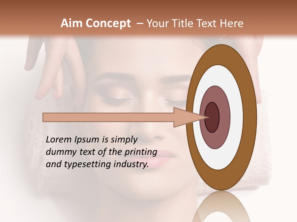 Female Lips Massaging PowerPoint Template