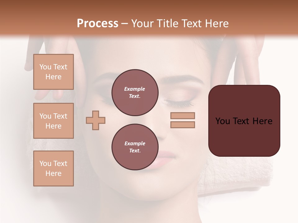 Female Lips Massaging PowerPoint Template