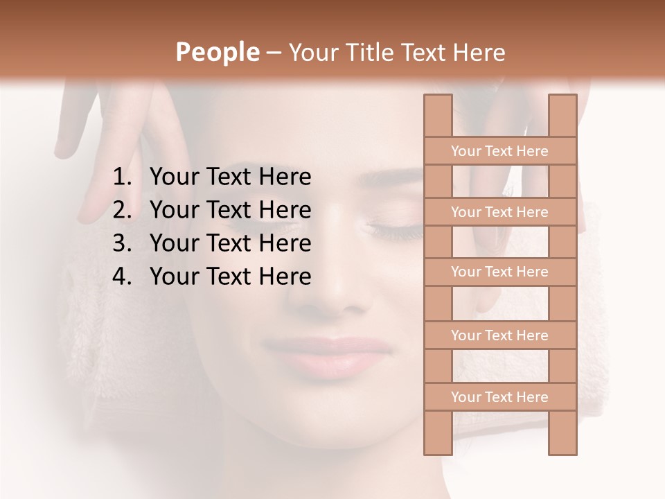 Female Lips Massaging PowerPoint Template