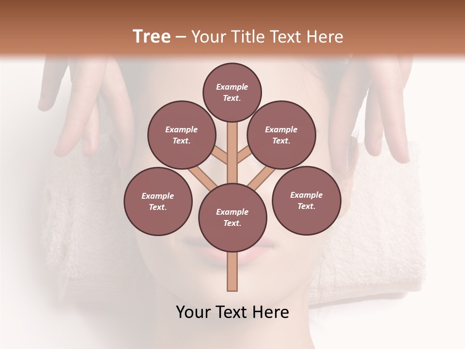 Female Lips Massaging PowerPoint Template