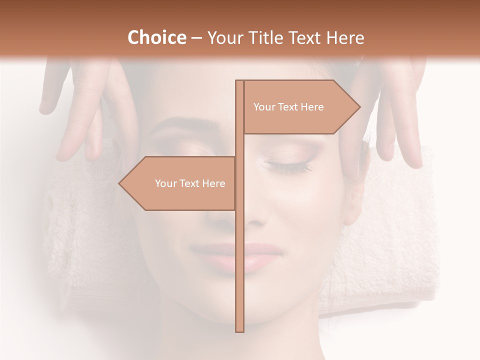 Female Lips Massaging PowerPoint Template