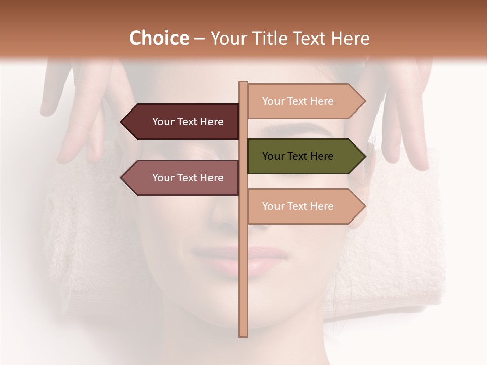 Female Lips Massaging PowerPoint Template