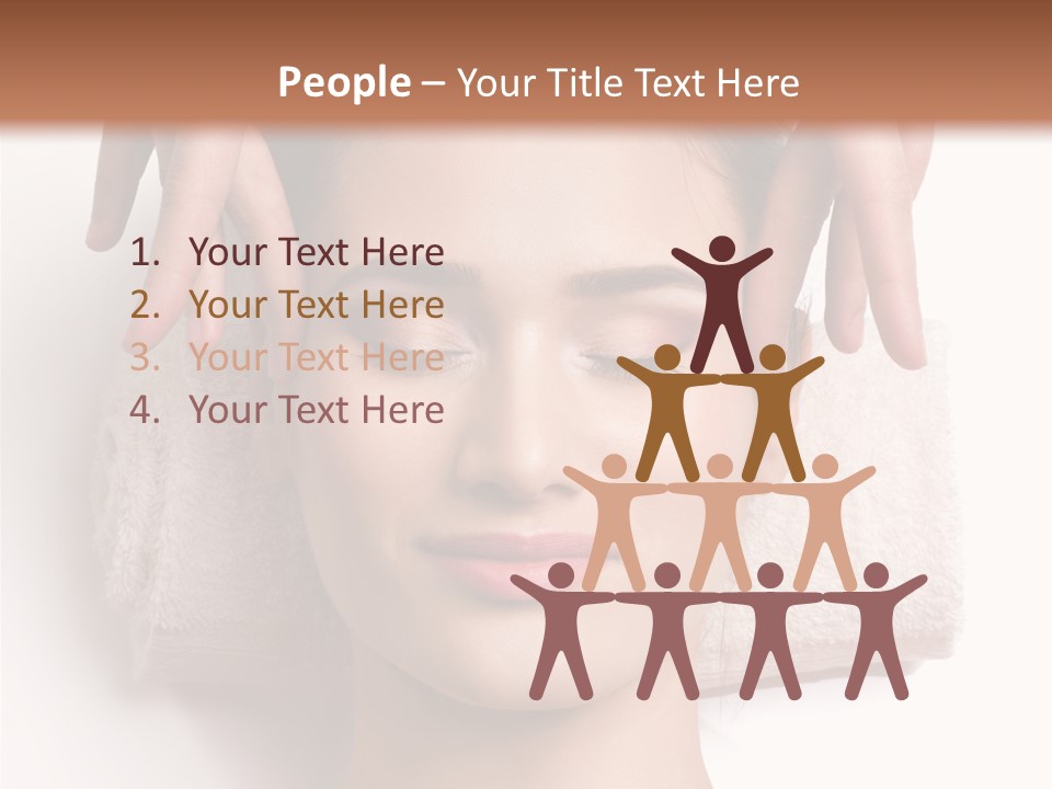 Female Lips Massaging PowerPoint Template