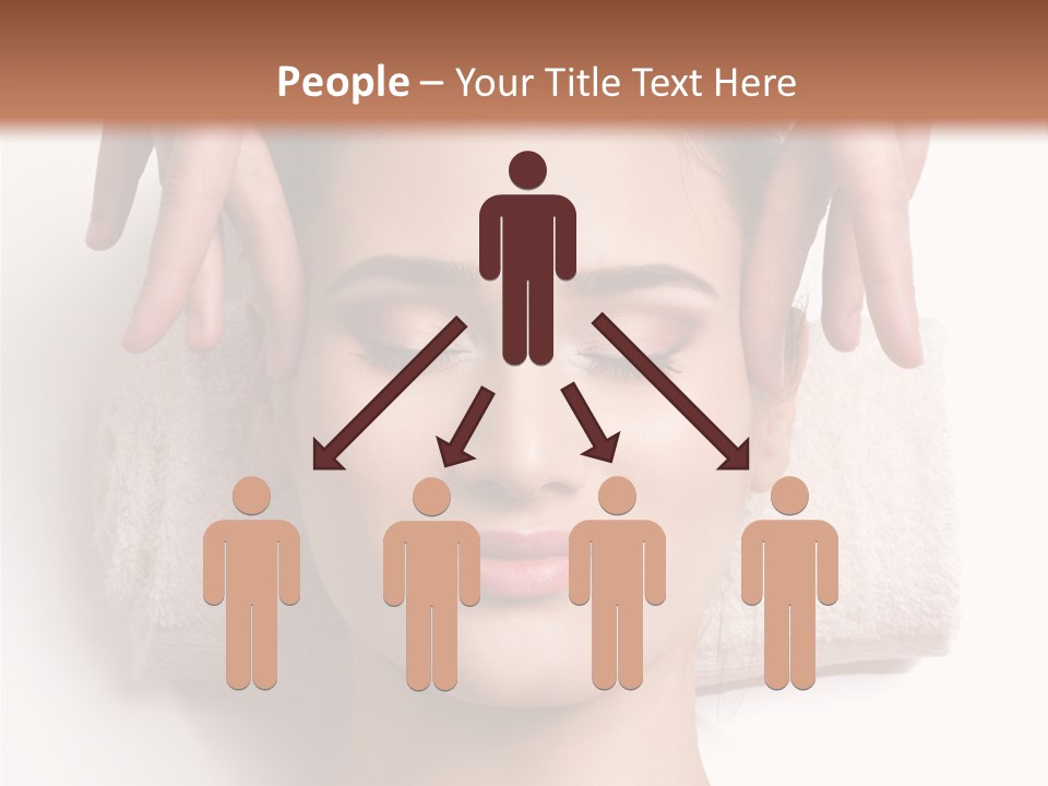 Female Lips Massaging PowerPoint Template