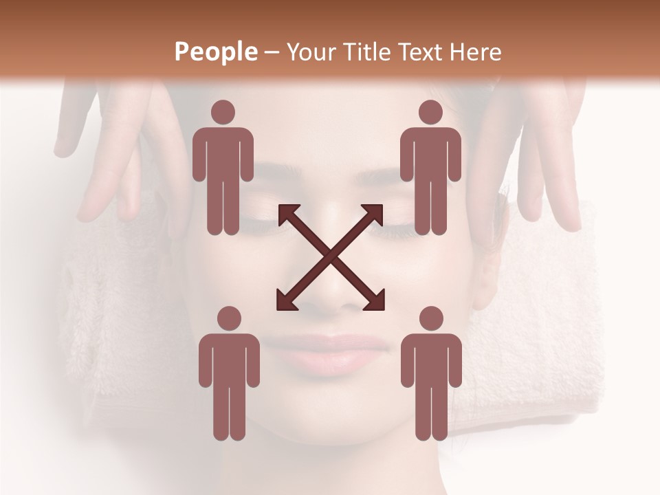 Female Lips Massaging PowerPoint Template