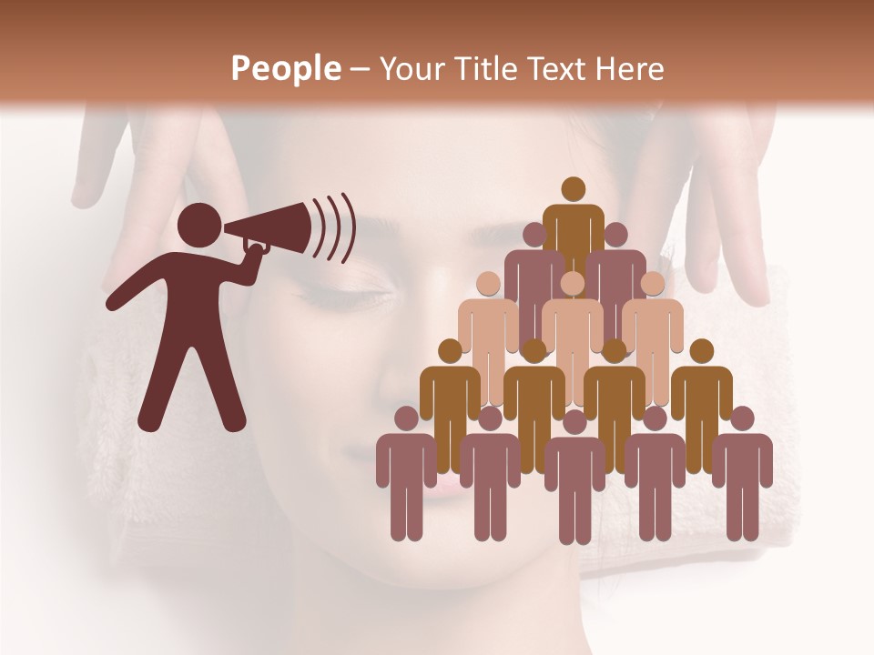 Female Lips Massaging PowerPoint Template