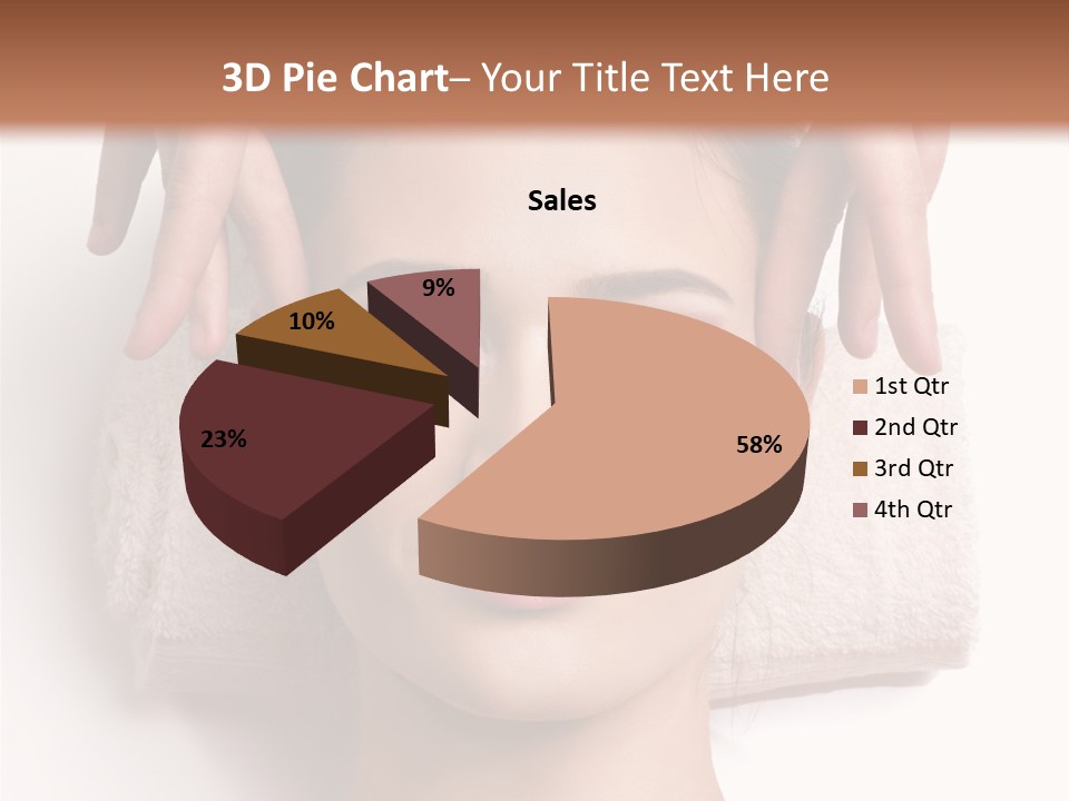 Female Lips Massaging PowerPoint Template