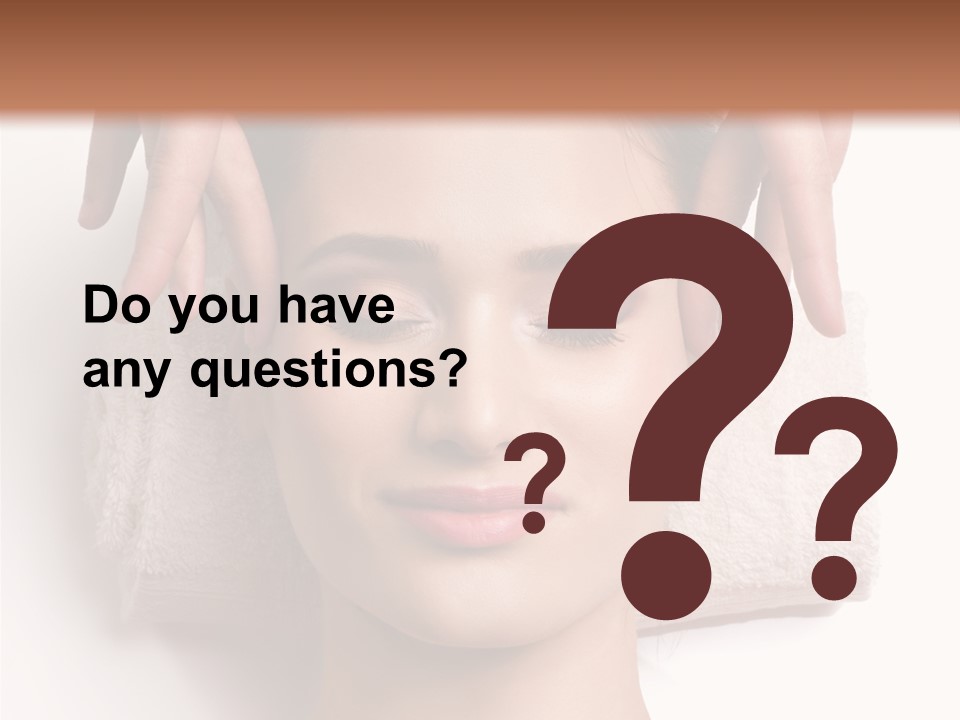 Female Lips Massaging PowerPoint Template