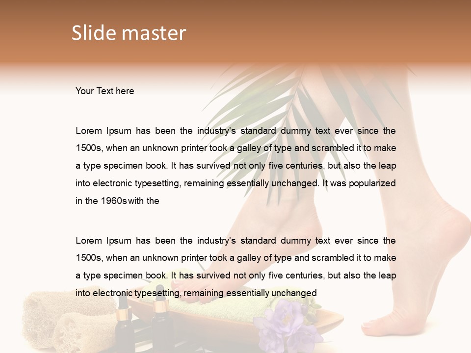 Femininity Flower Leisure PowerPoint Template