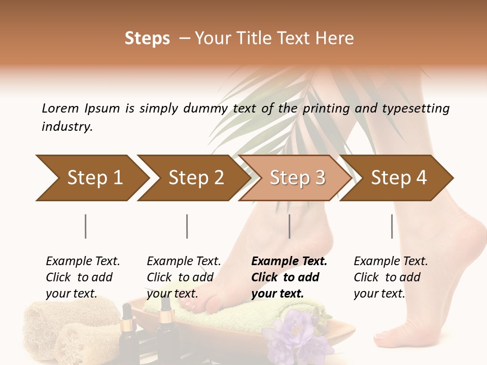 Femininity Flower Leisure PowerPoint Template