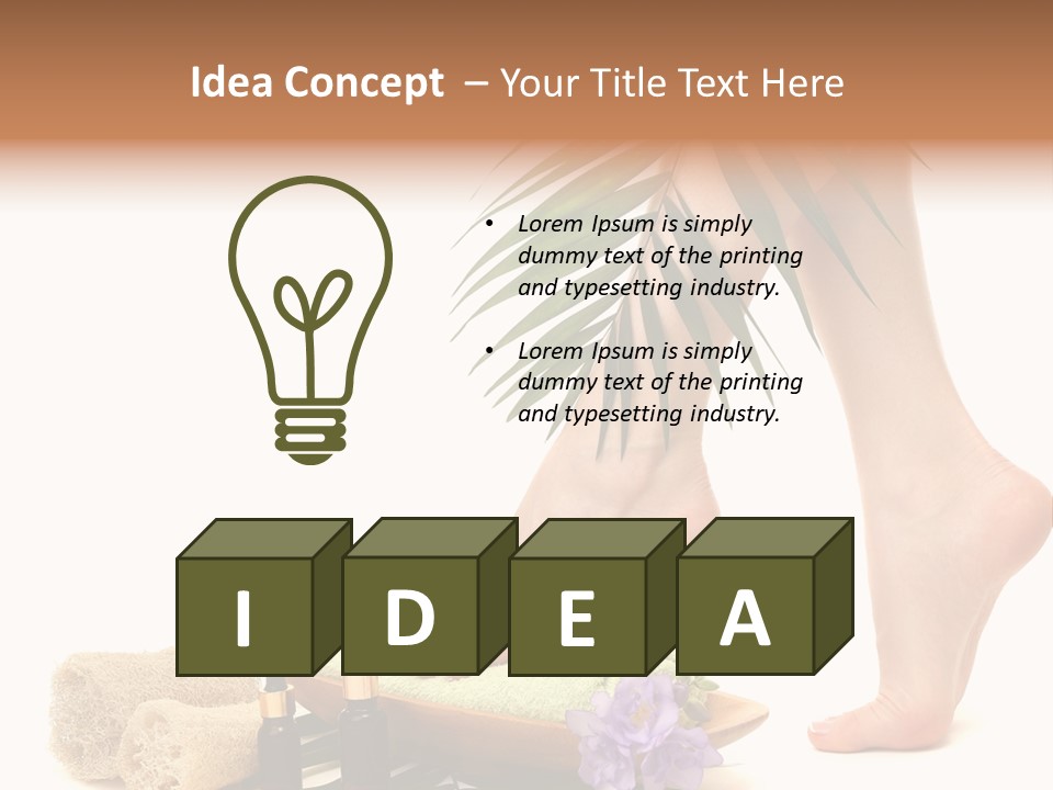 Femininity Flower Leisure PowerPoint Template