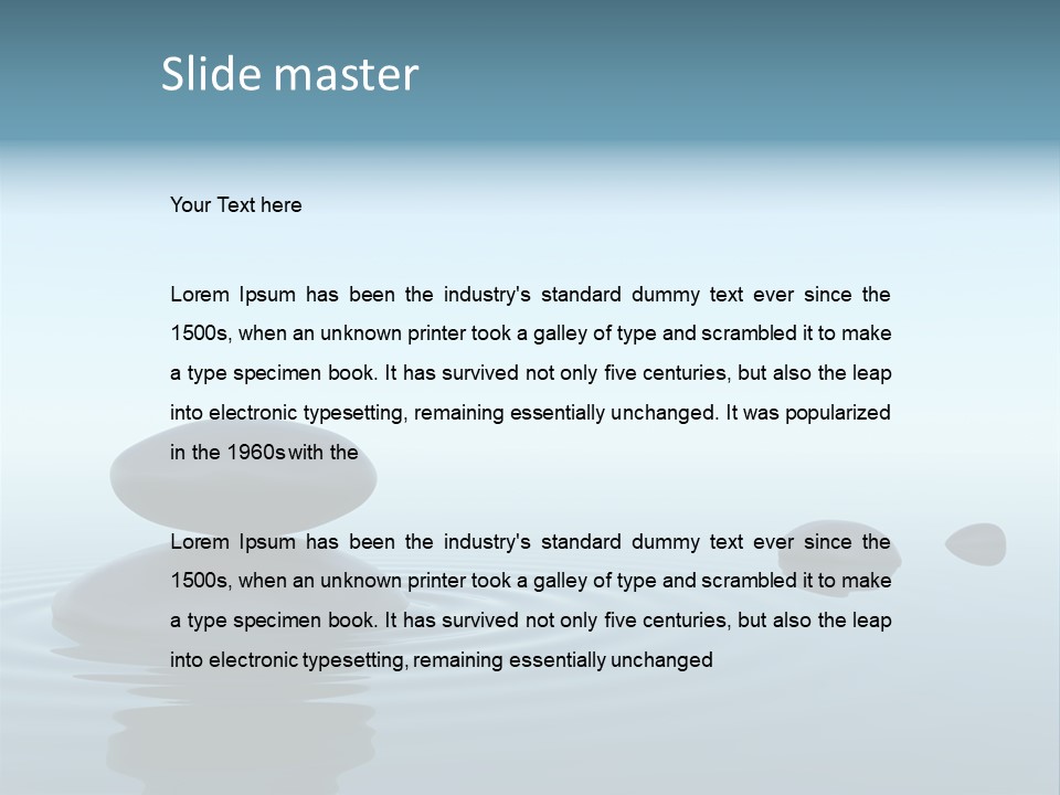 Meditation Reflection Water PowerPoint Template