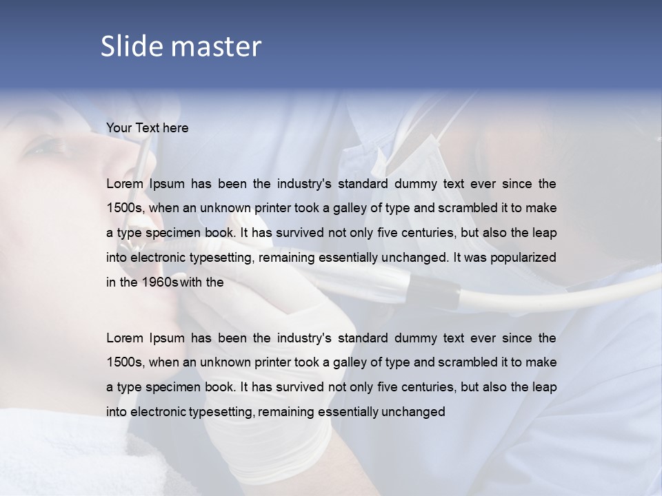 A Man Getting His Teeth Checked By A Dentist PowerPoint Template