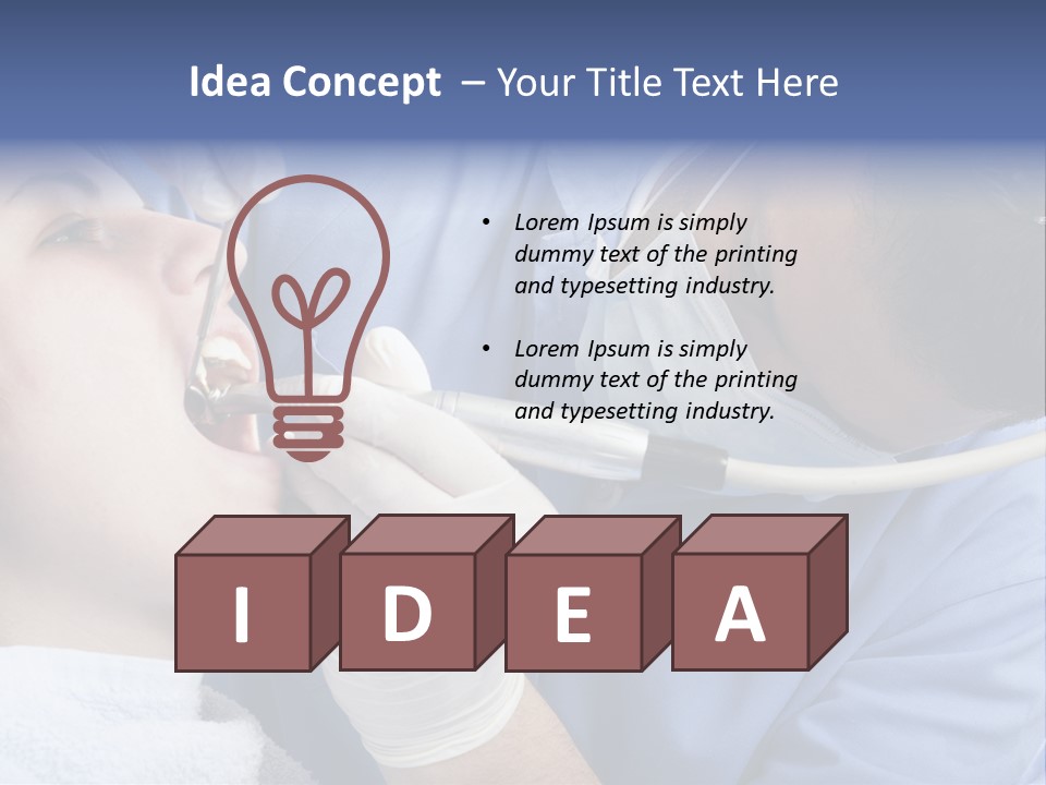 A Man Getting His Teeth Checked By A Dentist PowerPoint Template