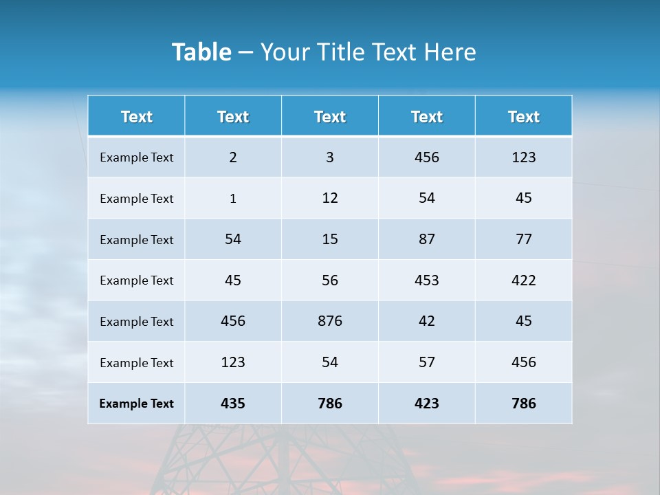 Sky High Equipment PowerPoint Template