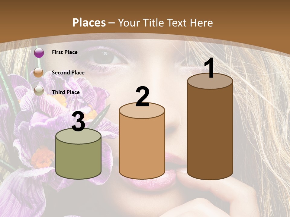 Model Petal Flower PowerPoint Template