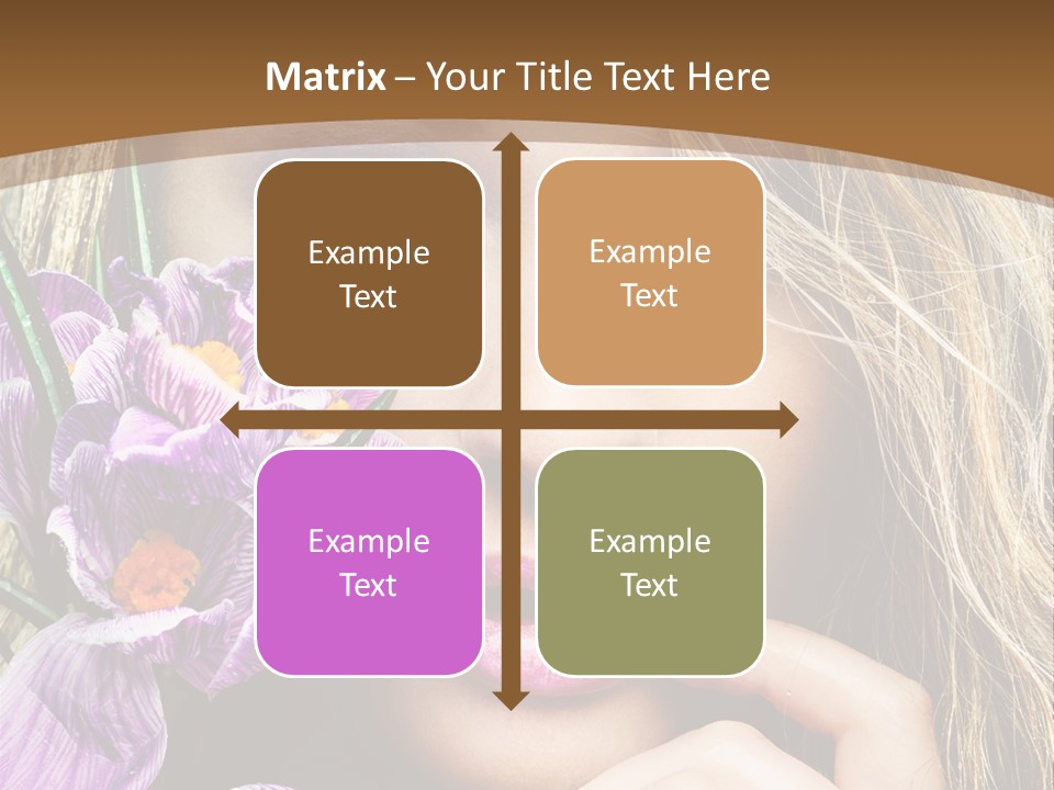 Model Petal Flower PowerPoint Template