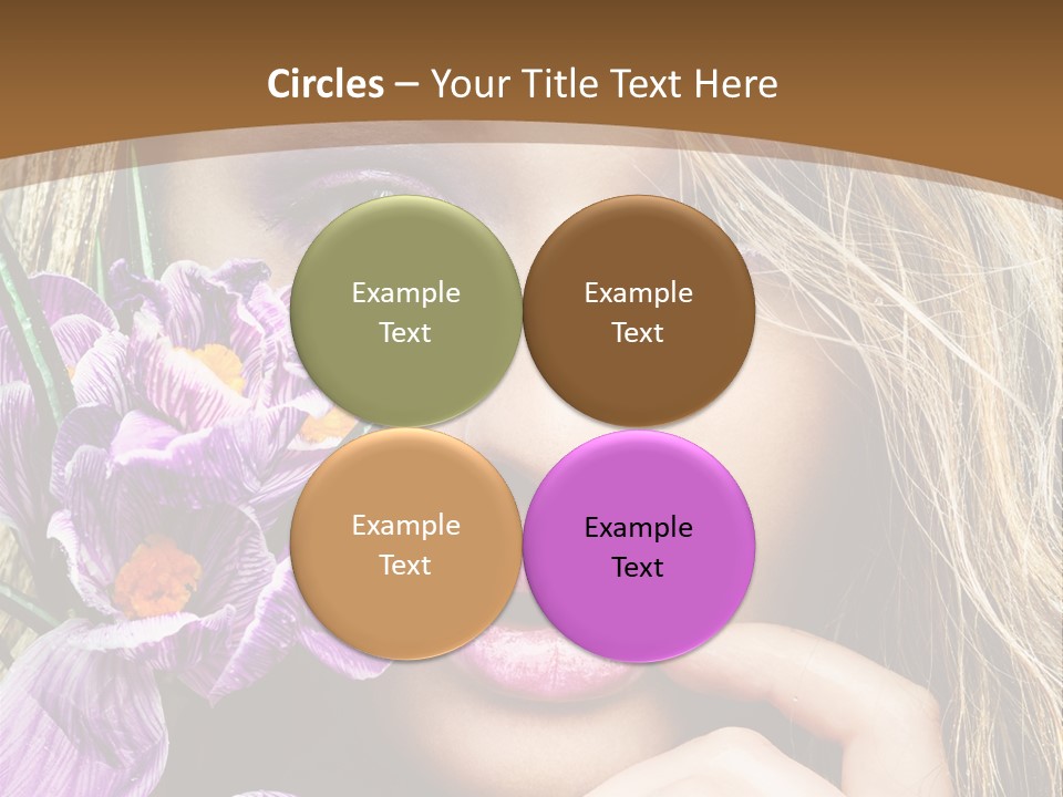Model Petal Flower PowerPoint Template
