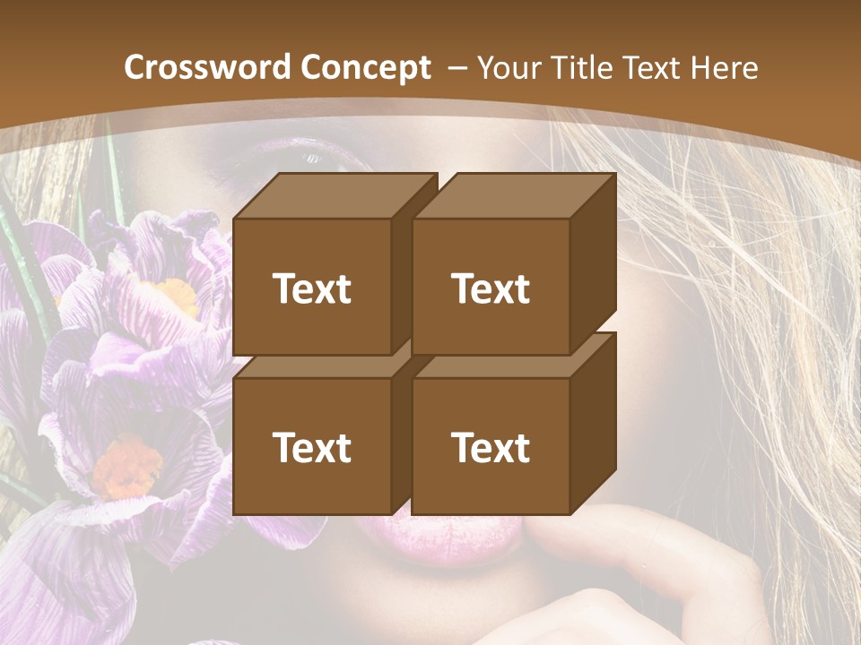Model Petal Flower PowerPoint Template