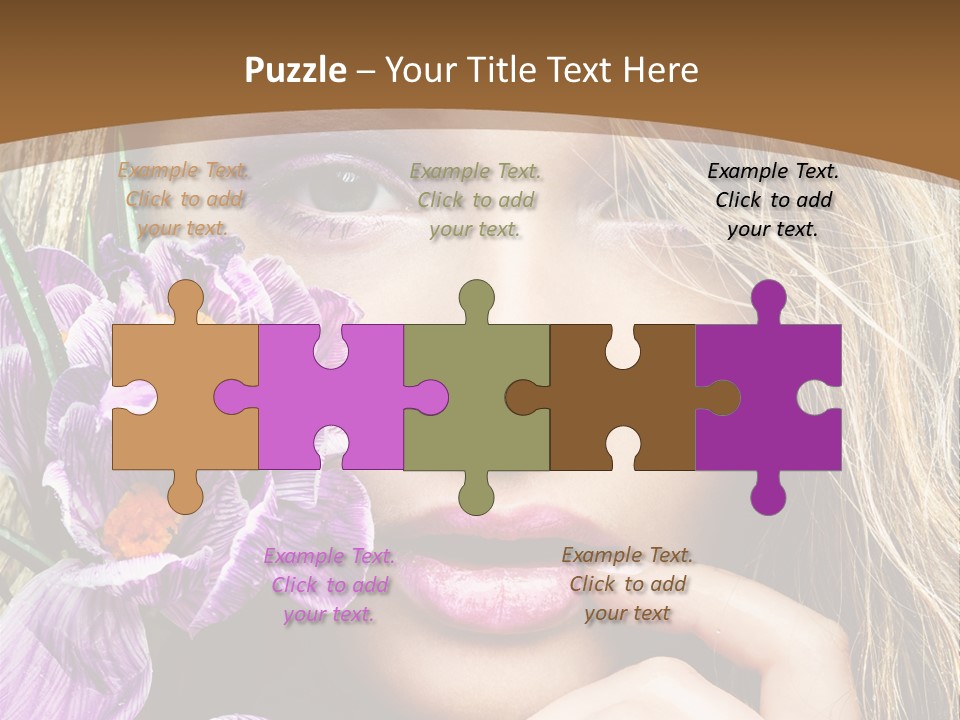 Model Petal Flower PowerPoint Template