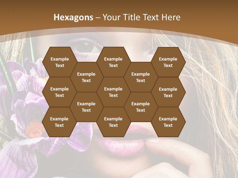 Model Petal Flower PowerPoint Template