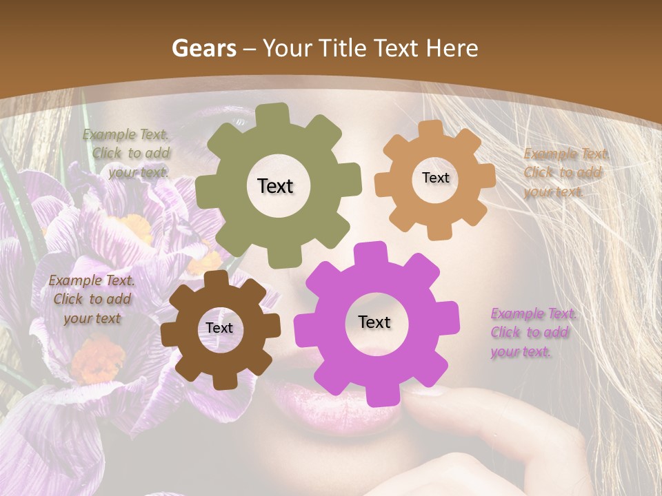 Model Petal Flower PowerPoint Template