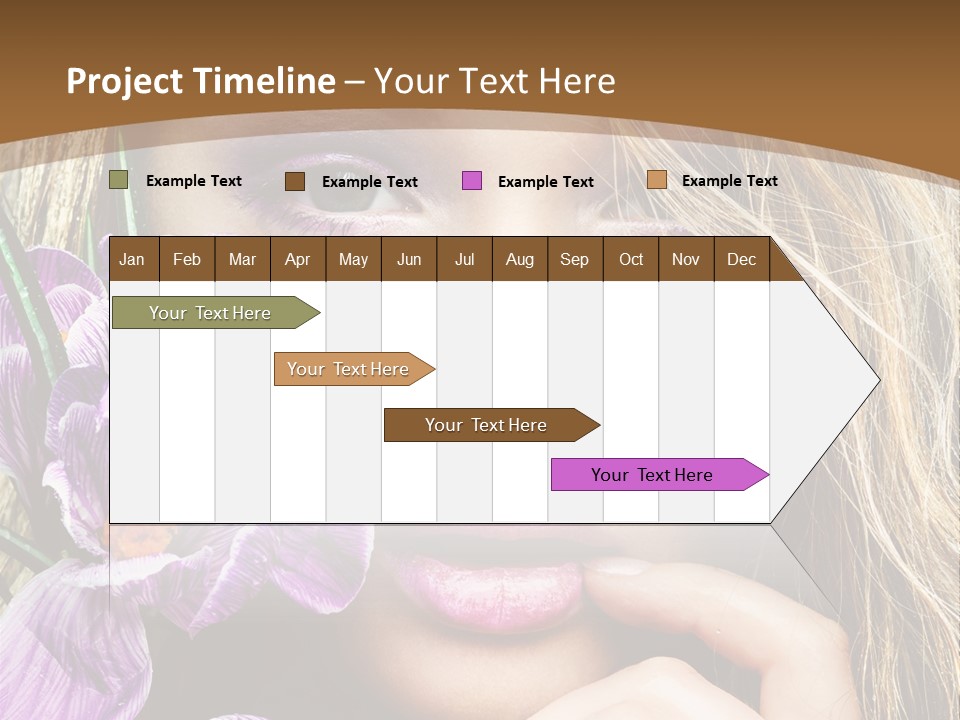 Model Petal Flower PowerPoint Template