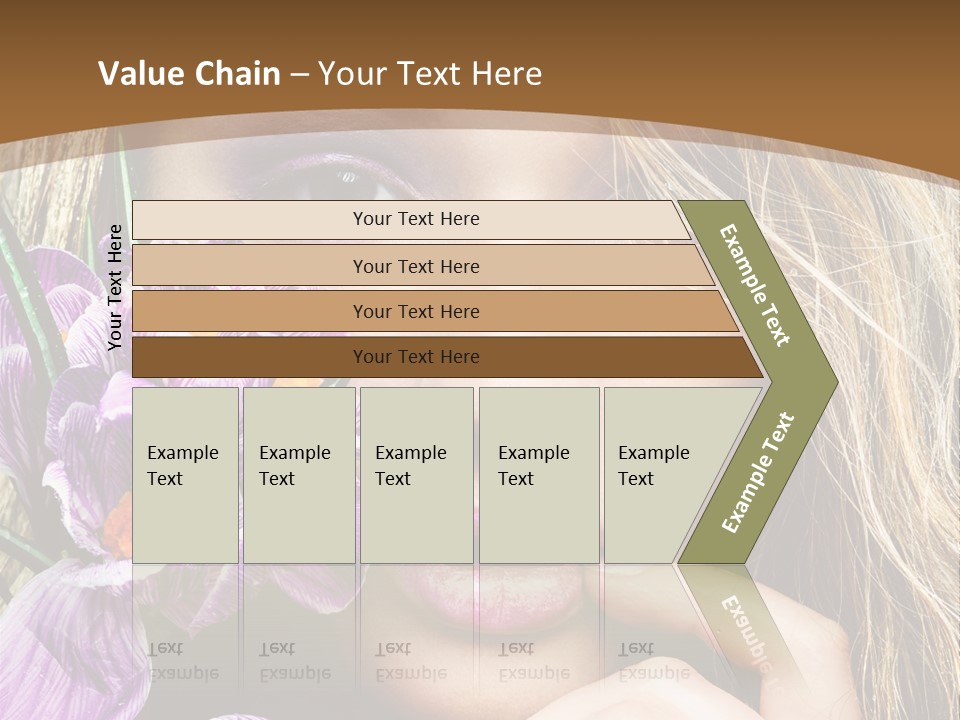 Model Petal Flower PowerPoint Template