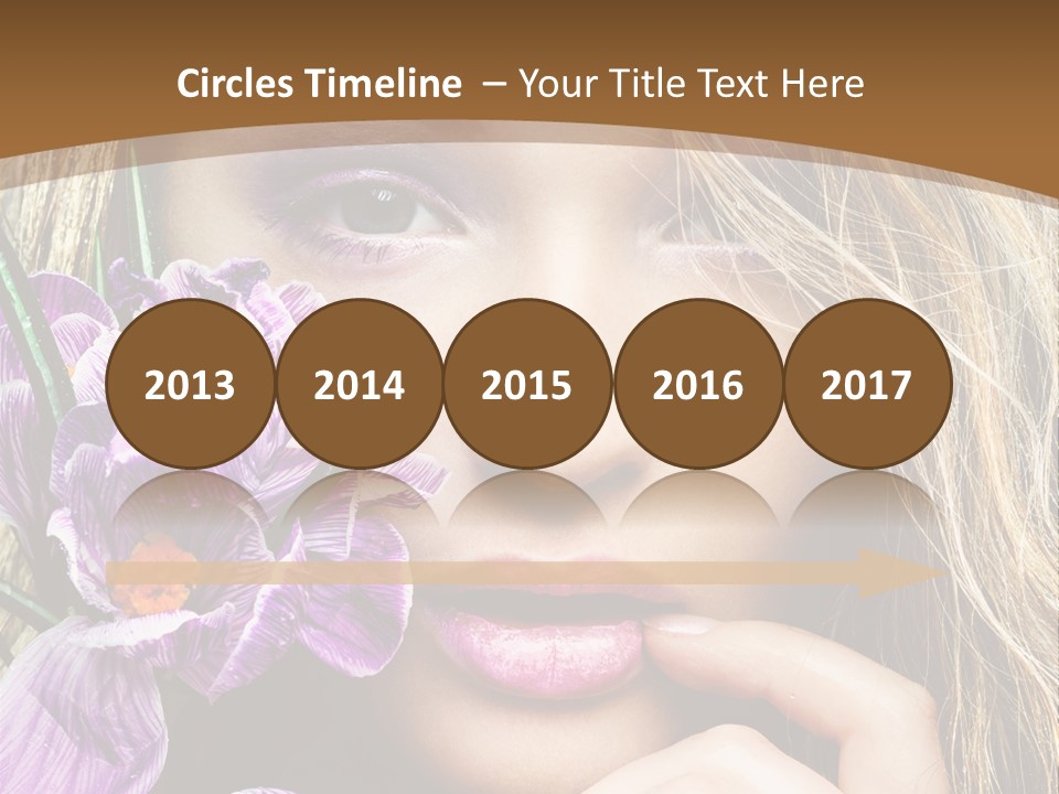 Model Petal Flower PowerPoint Template
