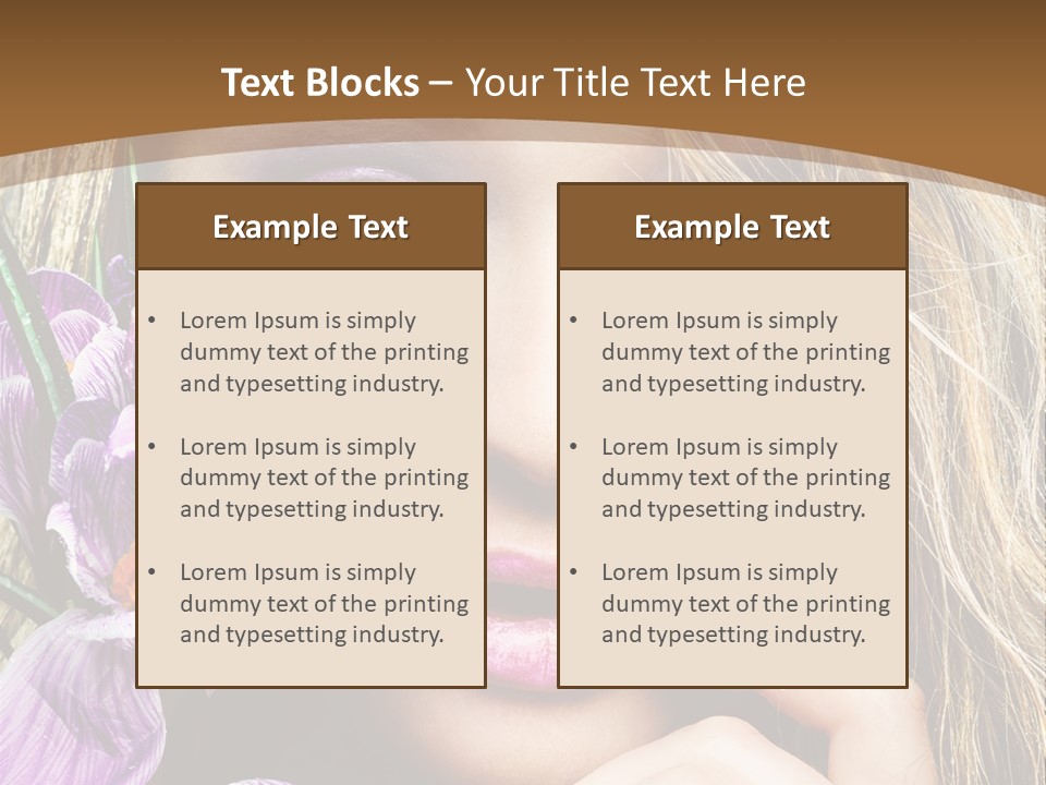 Model Petal Flower PowerPoint Template