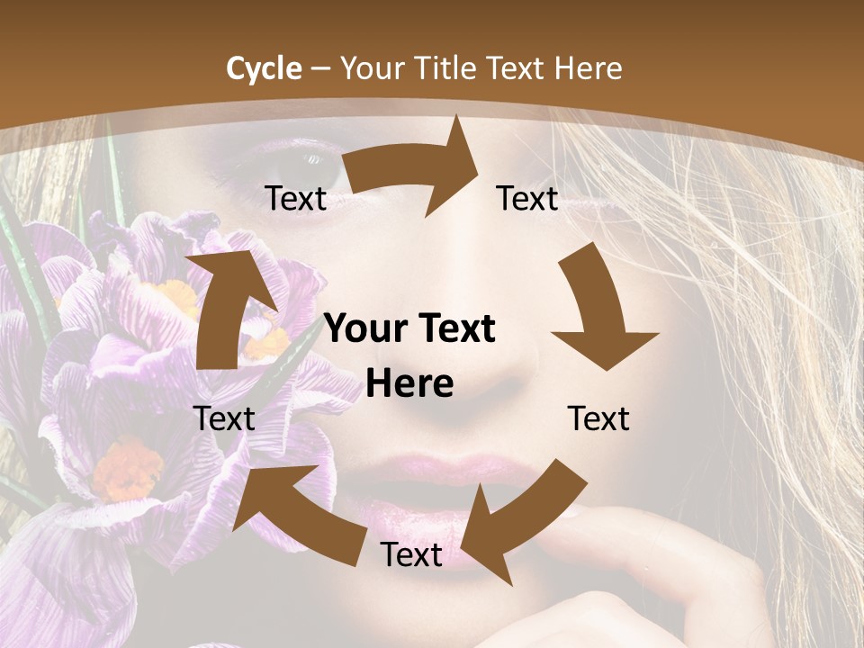 Model Petal Flower PowerPoint Template