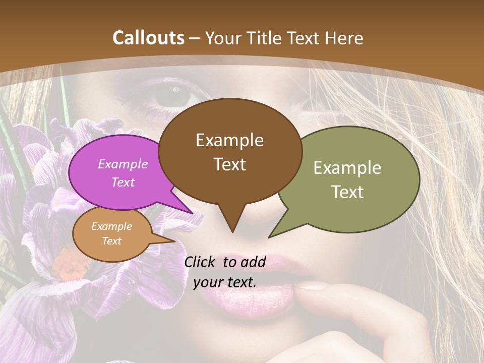 Model Petal Flower PowerPoint Template