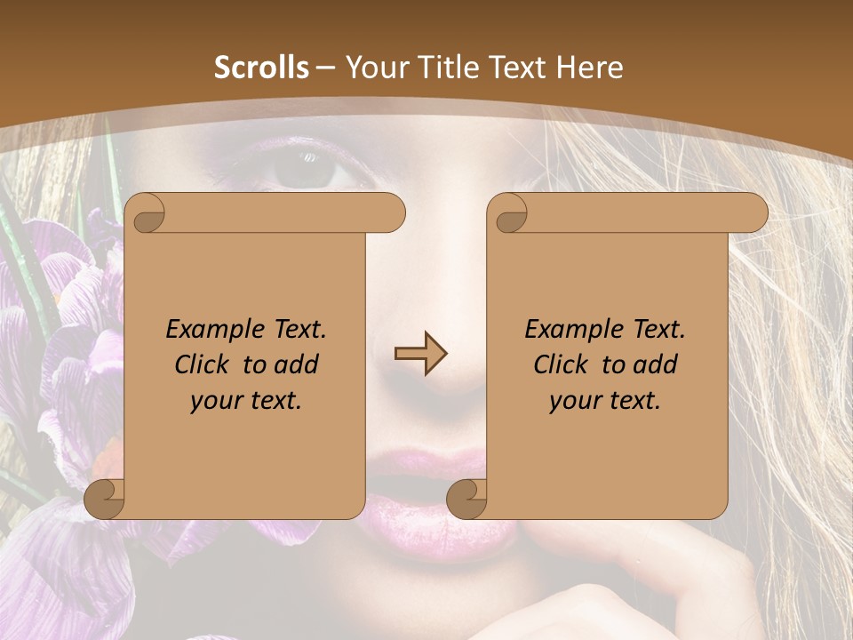 Model Petal Flower PowerPoint Template